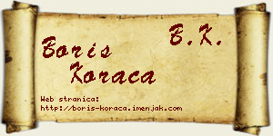 Boris Koraca vizit kartica